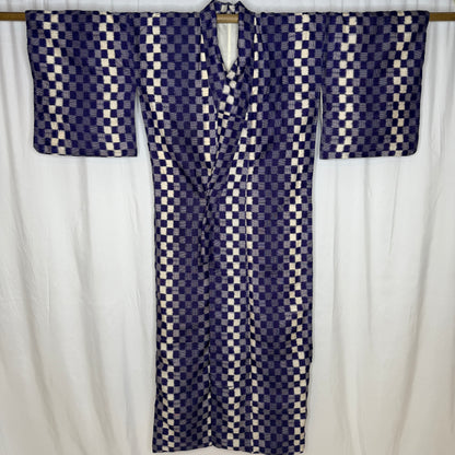"Ichimatsu Ikat" Vintage Woman's Kimono