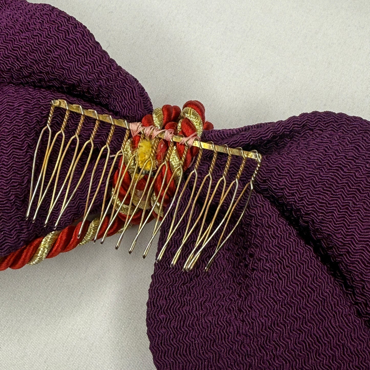 "Hair Stick Bow" Vintage Kanzashi Comb