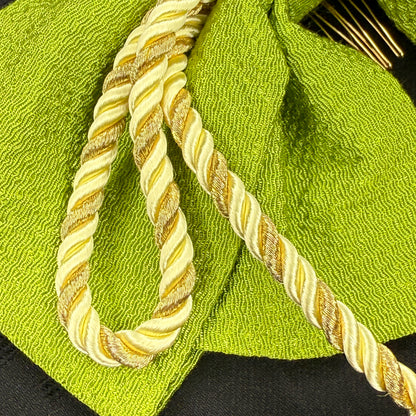 "Bright Green" Vintage Kanzashi Comb