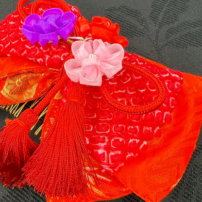 "Shibori Bow" Vintage Kanzashi Comb