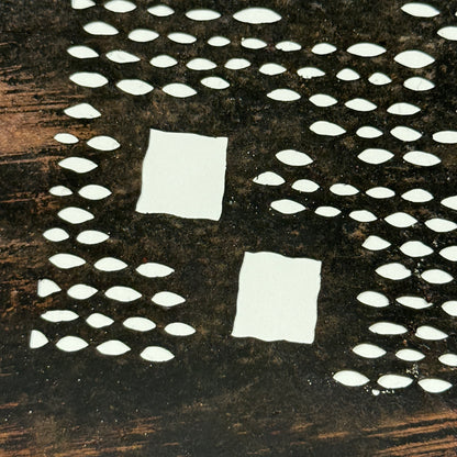 "Square Dance" Vintage Katagami Stencil