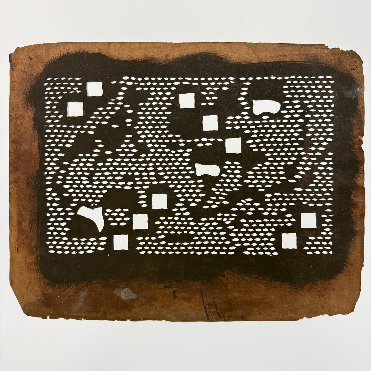 "Square Dance" Vintage Katagami Stencil