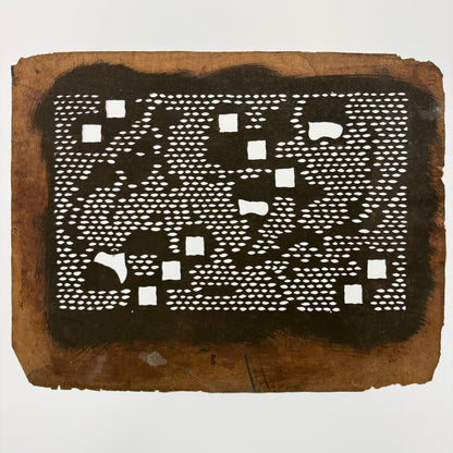 "Square Dance" Vintage Katagami Stencil