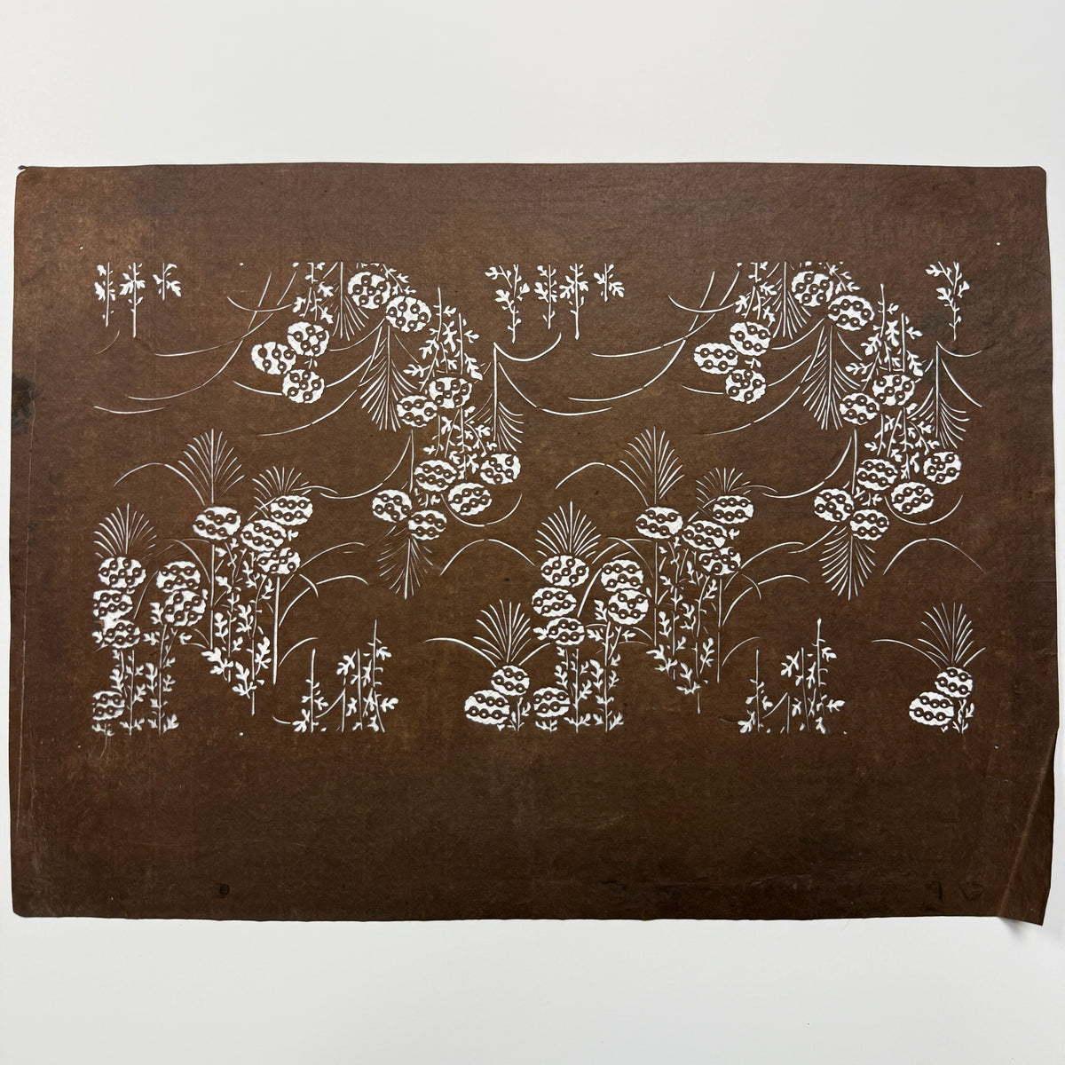 "Wildflower Waltz" Vintage Katagami Stencil