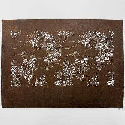 "Wildflower Waltz" Vintage Katagami Stencil