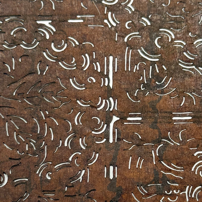 "Wreaths of Whimsy" Vintage Katagami Stencil