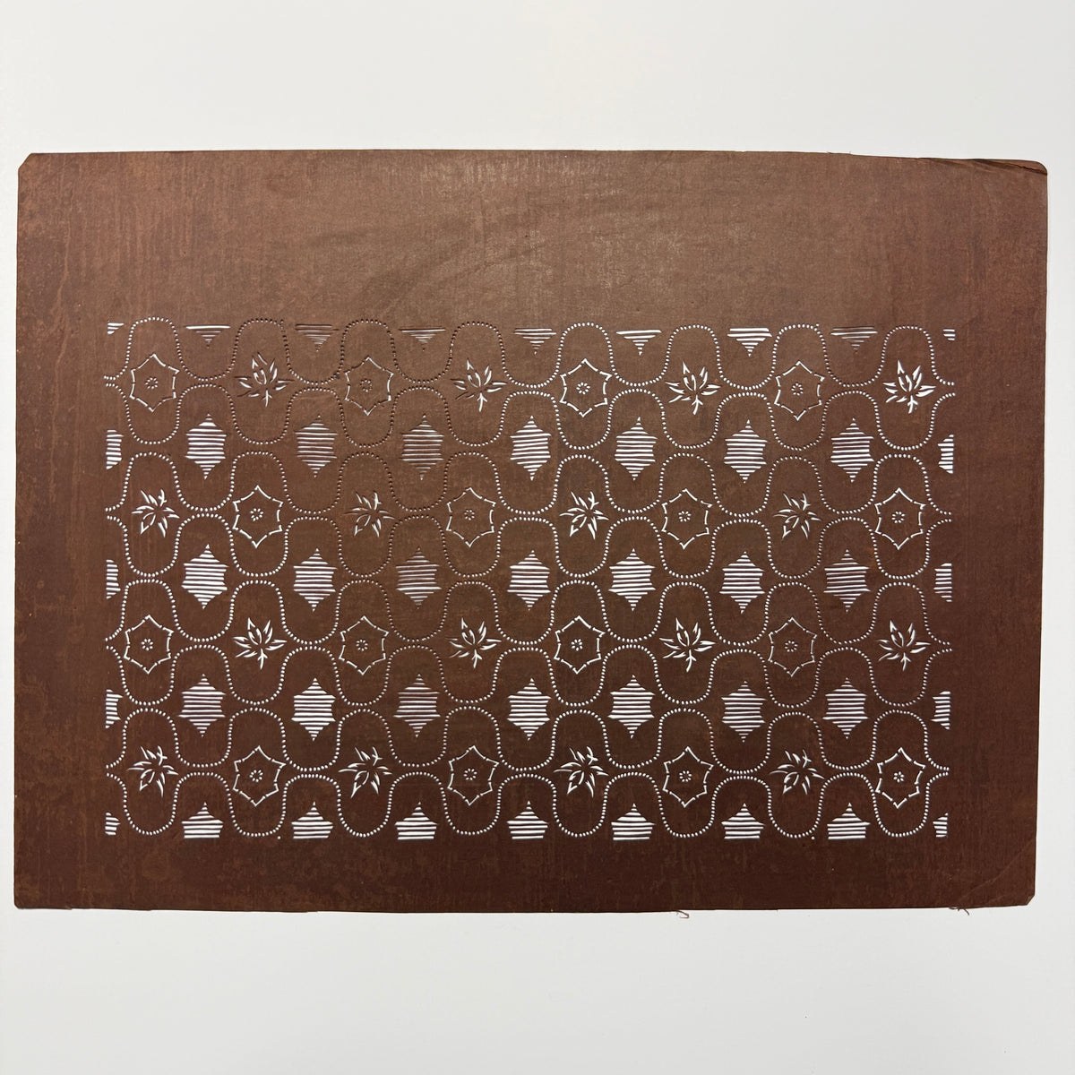 "Netted Charm" Vintage Katagami Stencil