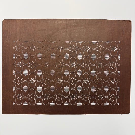 "Netted Charm" Vintage Katagami Stencil