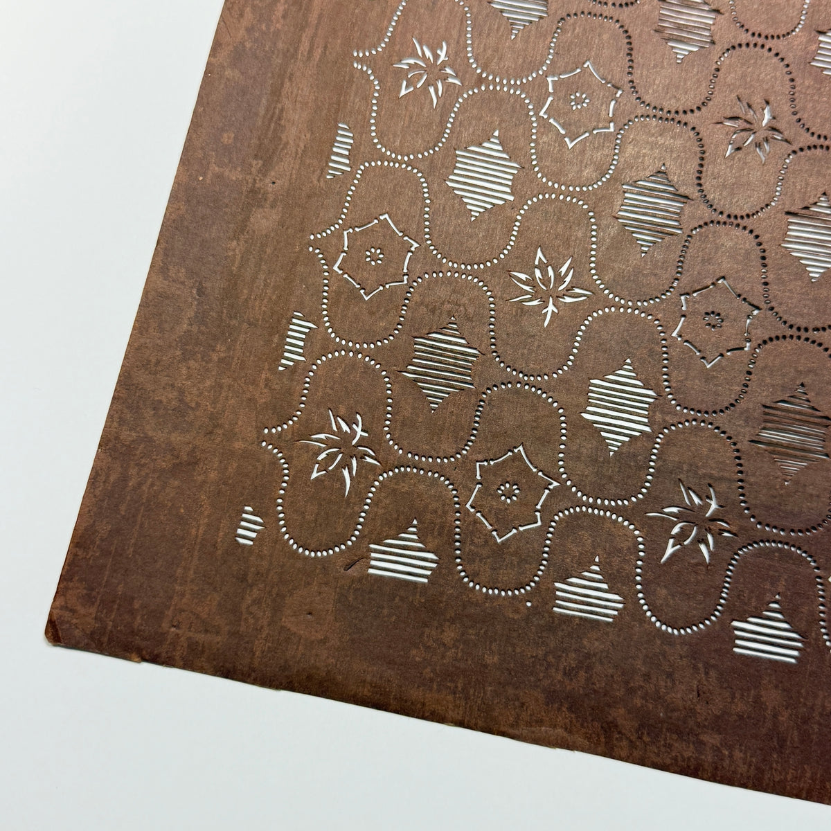 "Netted Charm" Vintage Katagami Stencil