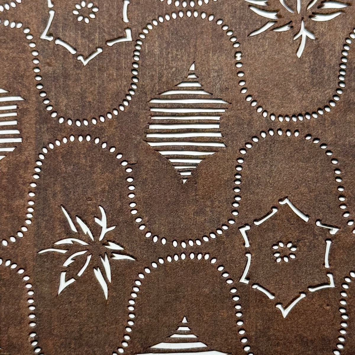 "Netted Charm" Vintage Katagami Stencil