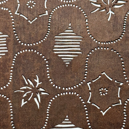 "Netted Charm" Vintage Katagami Stencil