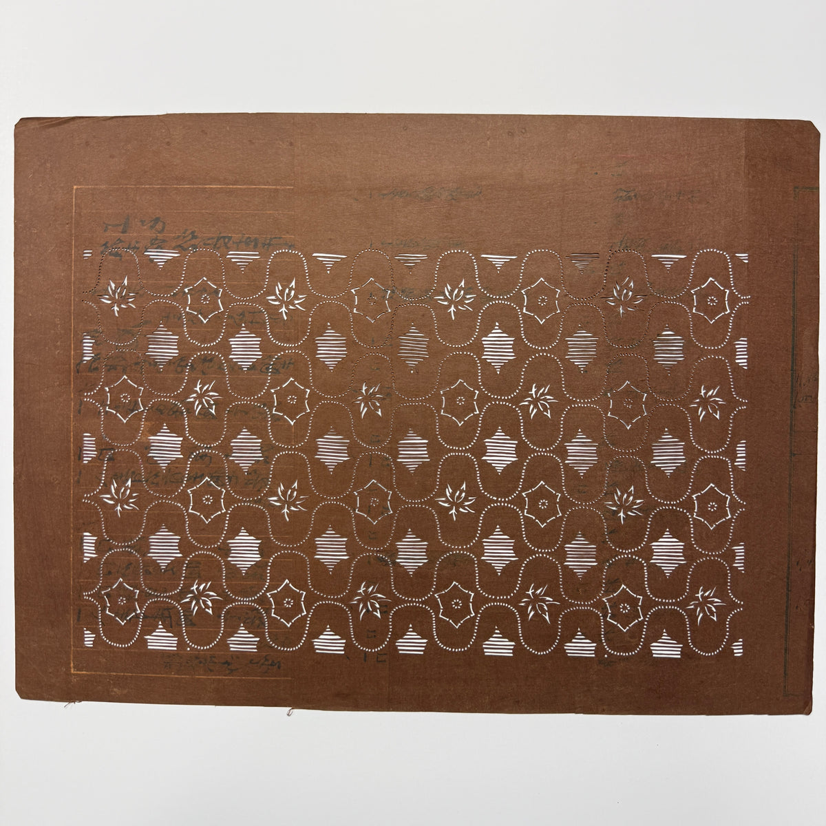 "Netted Charm" Vintage Katagami Stencil