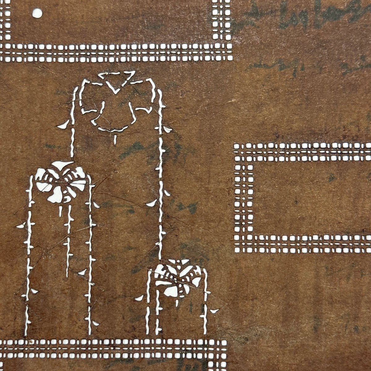 "Garden Frames" Vintage Katagami Stencil