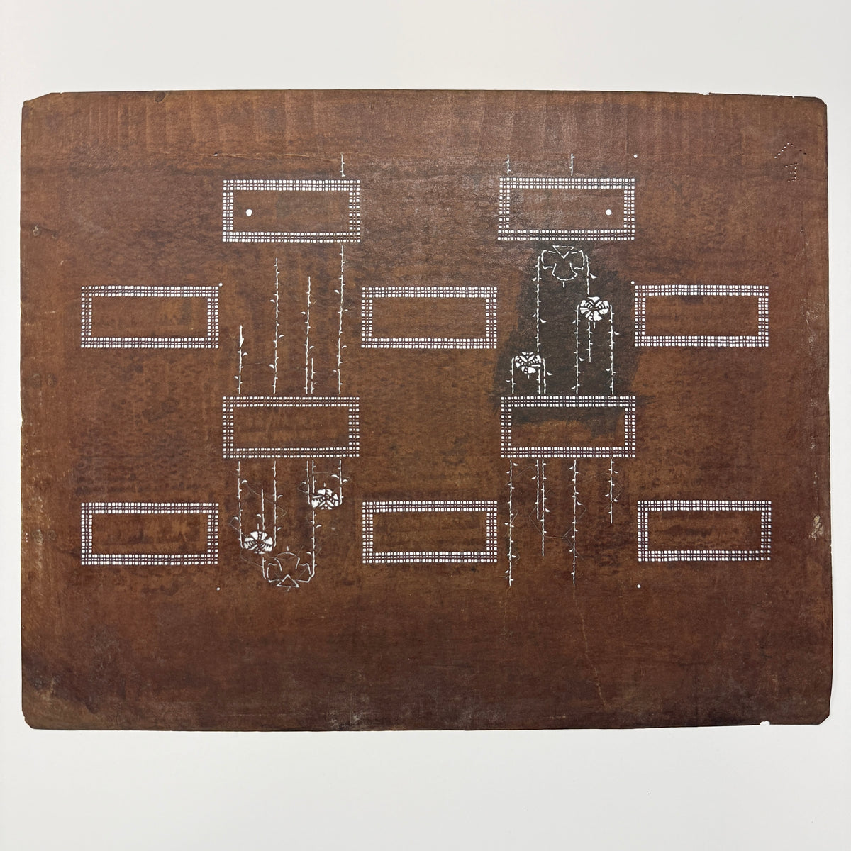 "Garden Frames" Vintage Katagami Stencil