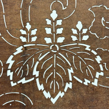 "Kiri Curl" Vintage Katagami Stencil