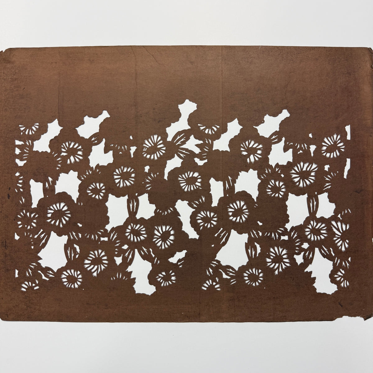 "Heavenly Blooms" Vintage Katagami Stencil