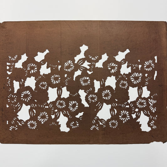 "Heavenly Blooms" Vintage Katagami Stencil
