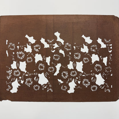 "Heavenly Blooms" Vintage Katagami Stencil