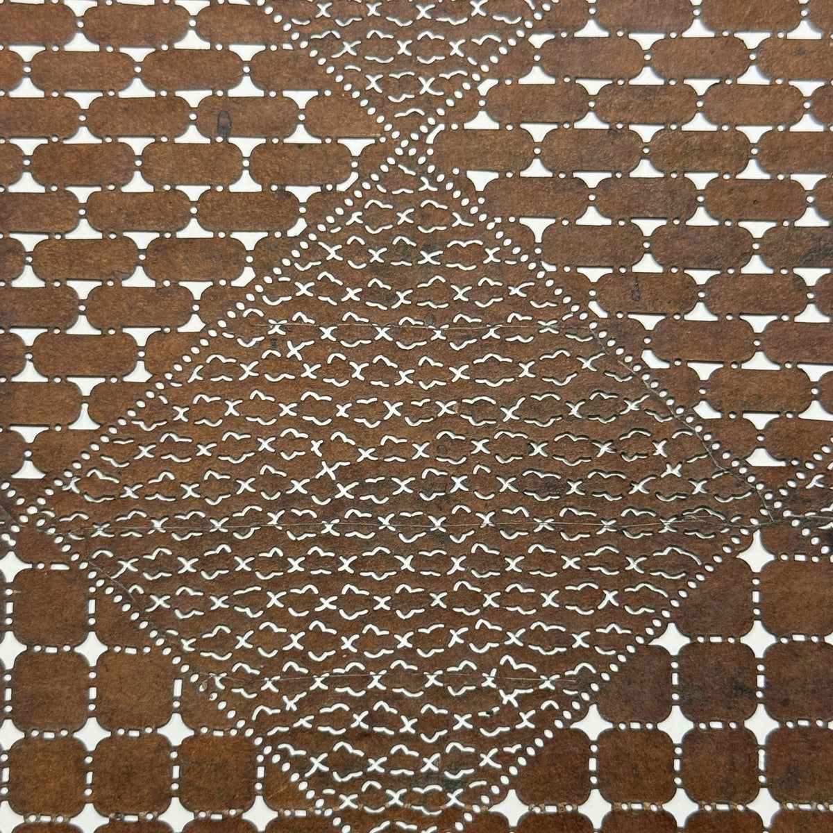 "Diamond District" Vintage Katagami Stencil