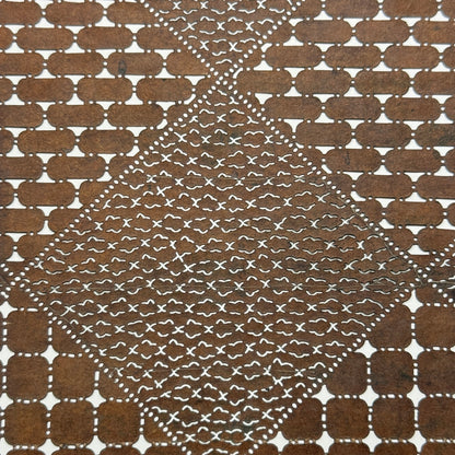 "Diamond District" Vintage Katagami Stencil
