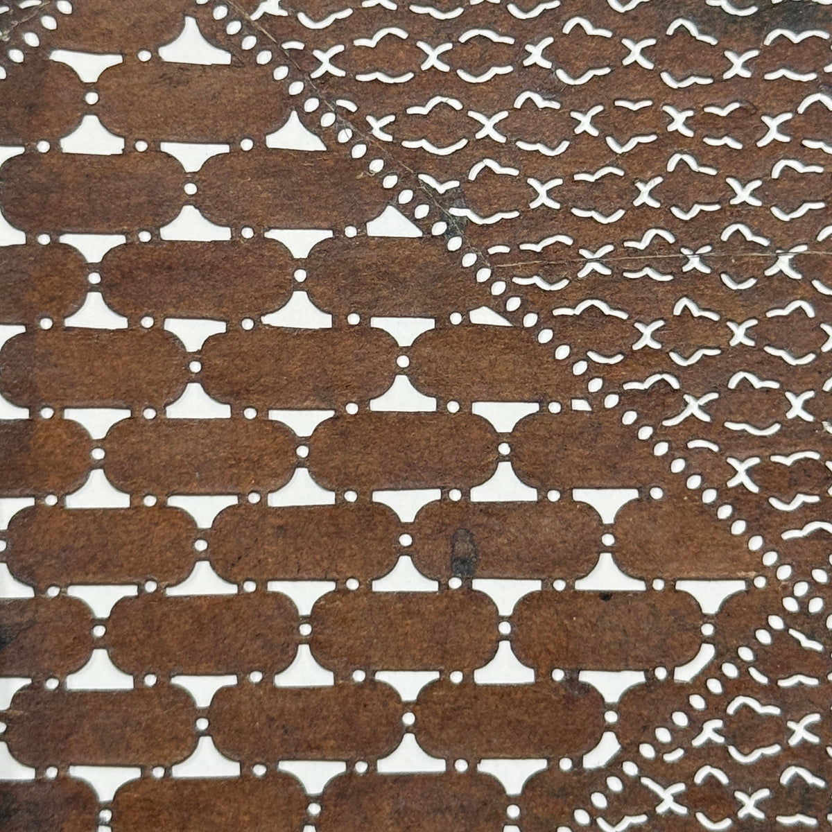 "Diamond District" Vintage Katagami Stencil