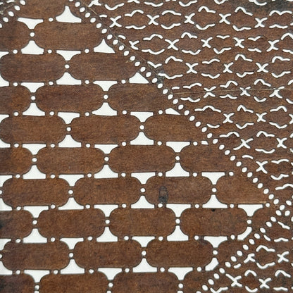 "Diamond District" Vintage Katagami Stencil
