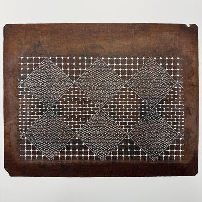 "Diamond District" Vintage Katagami Stencil