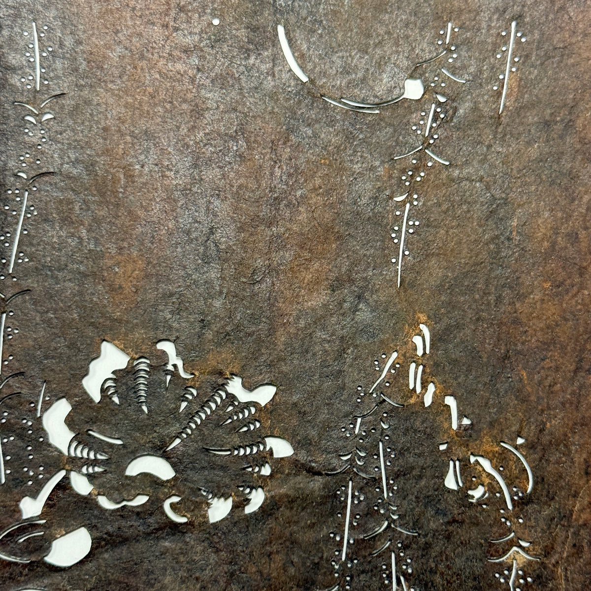 "Falling Petals" Vintage Katagami Stencil