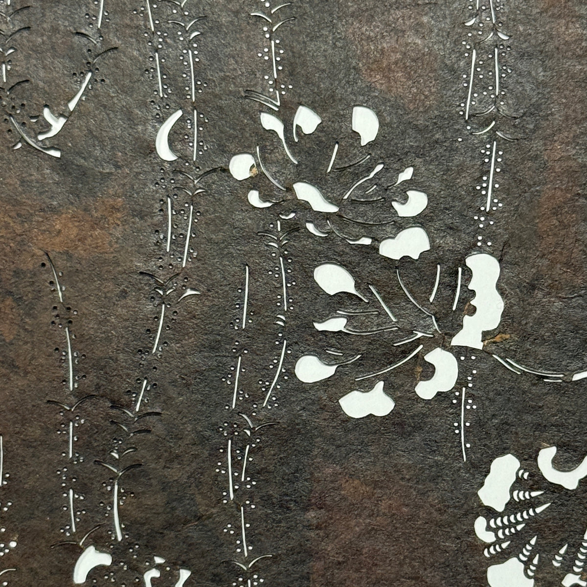 "Falling Petals" Vintage Katagami Stencil