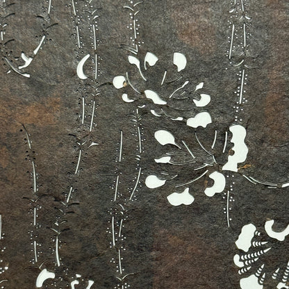 "Falling Petals" Vintage Katagami Stencil
