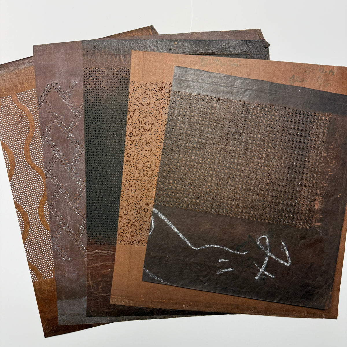 "Mix of Five #1" Vintage Katagami Stencil Set