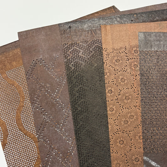 "Mix of Five #1" Vintage Katagami Stencil Set