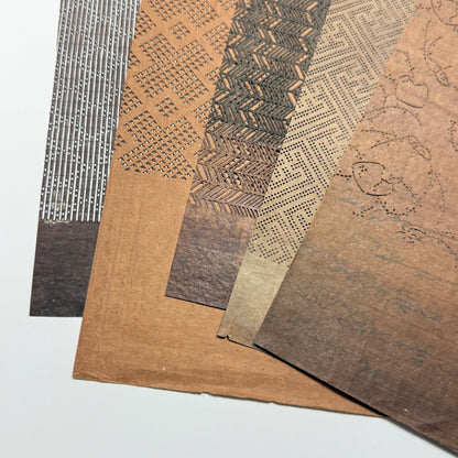 "Mix of Five #3" Vintage Katagami Stencil Set
