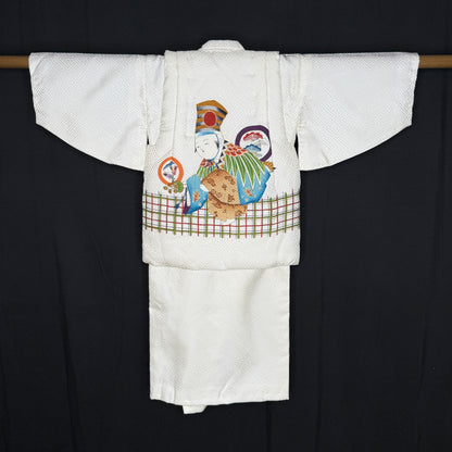 "Festival Friends" Vintage Boy's Kimono Vest Set