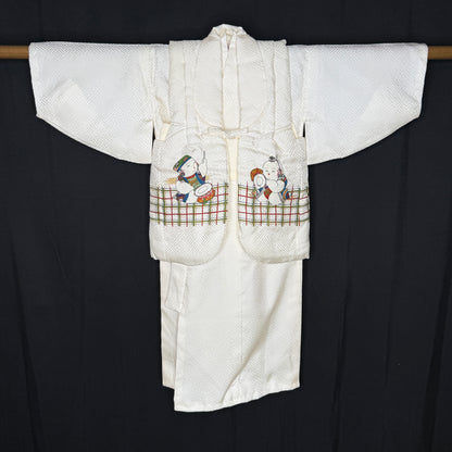 "Festival Friends" Vintage Boy's Kimono Vest Set