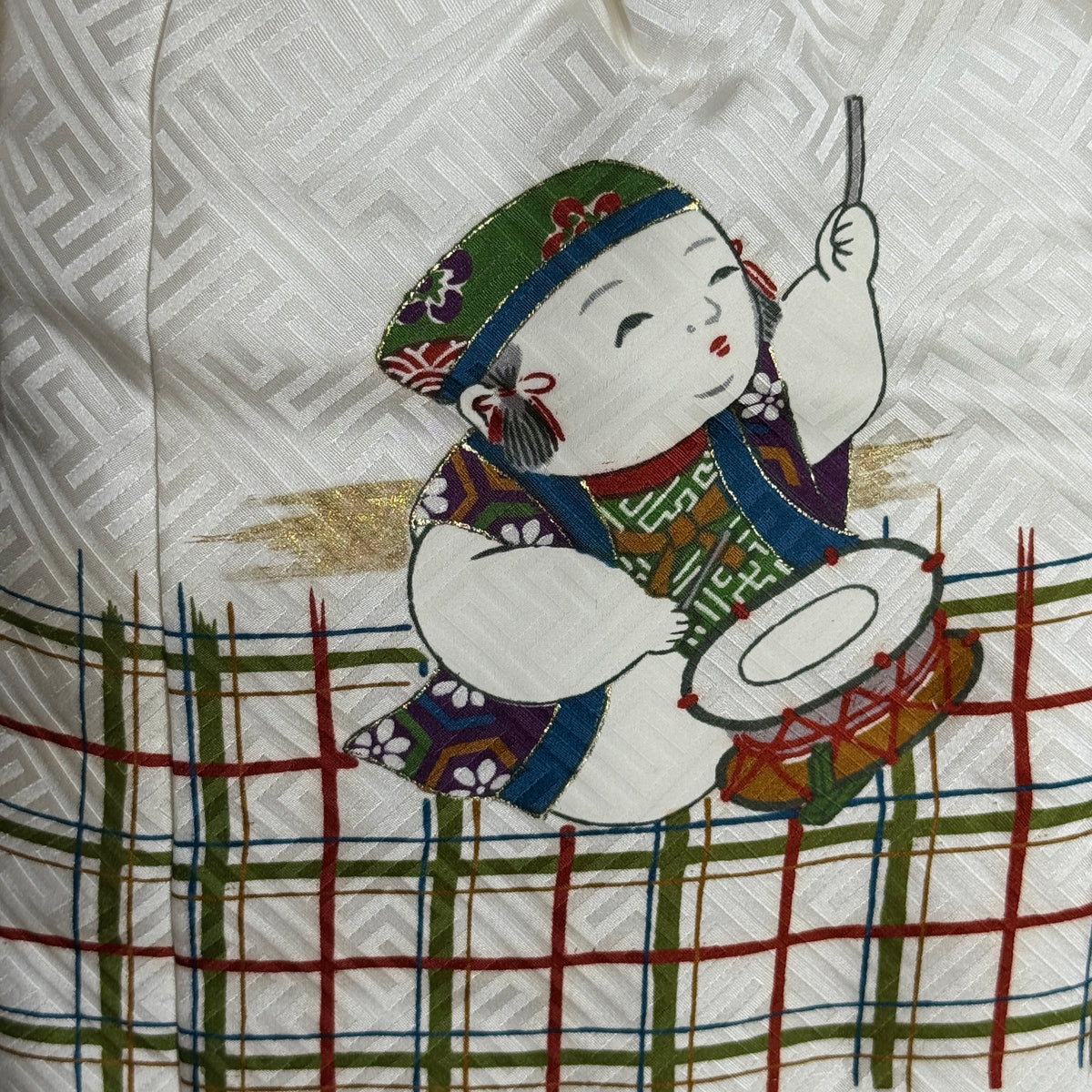 "Festival Friends" Vintage Boy's Kimono Vest Set