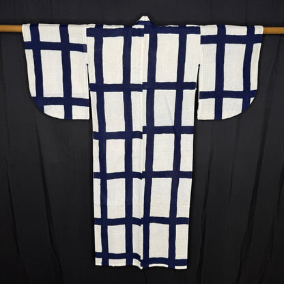 "Windowpane" Vintage Child's Yukata Kimono