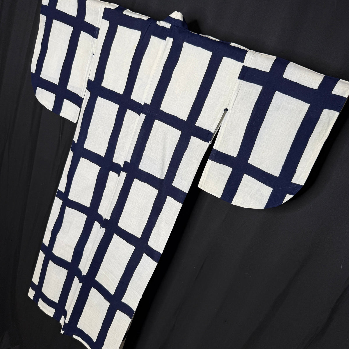 "Windowpane" Vintage Child's Yukata Kimono
