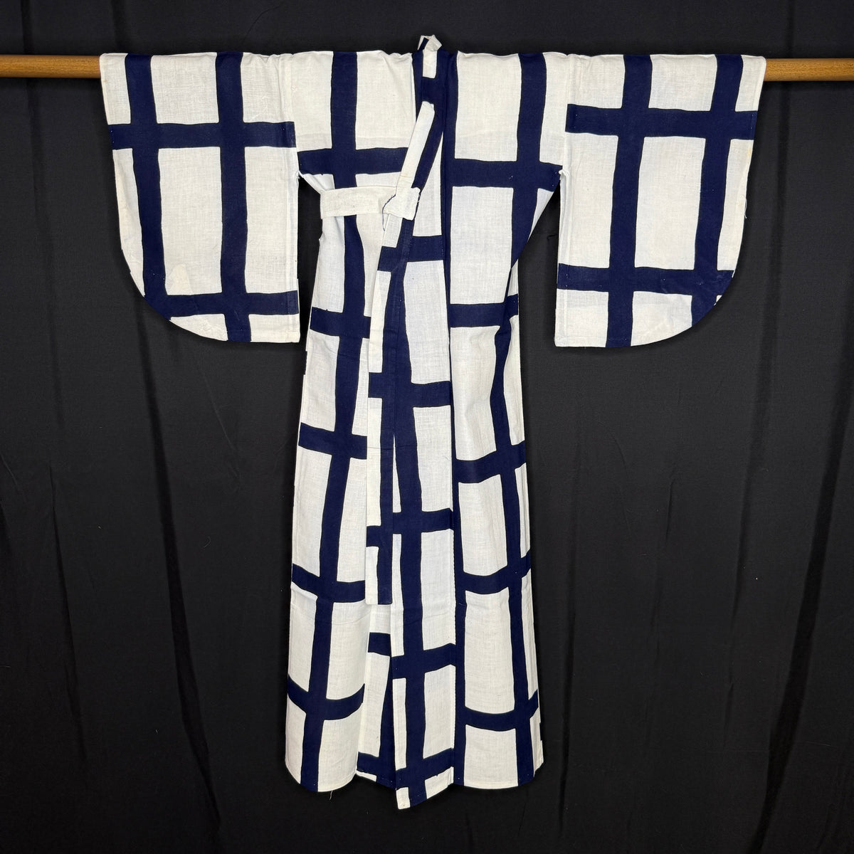"Windowpane" Vintage Child's Yukata Kimono