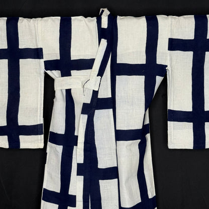 "Windowpane" Vintage Child's Yukata Kimono