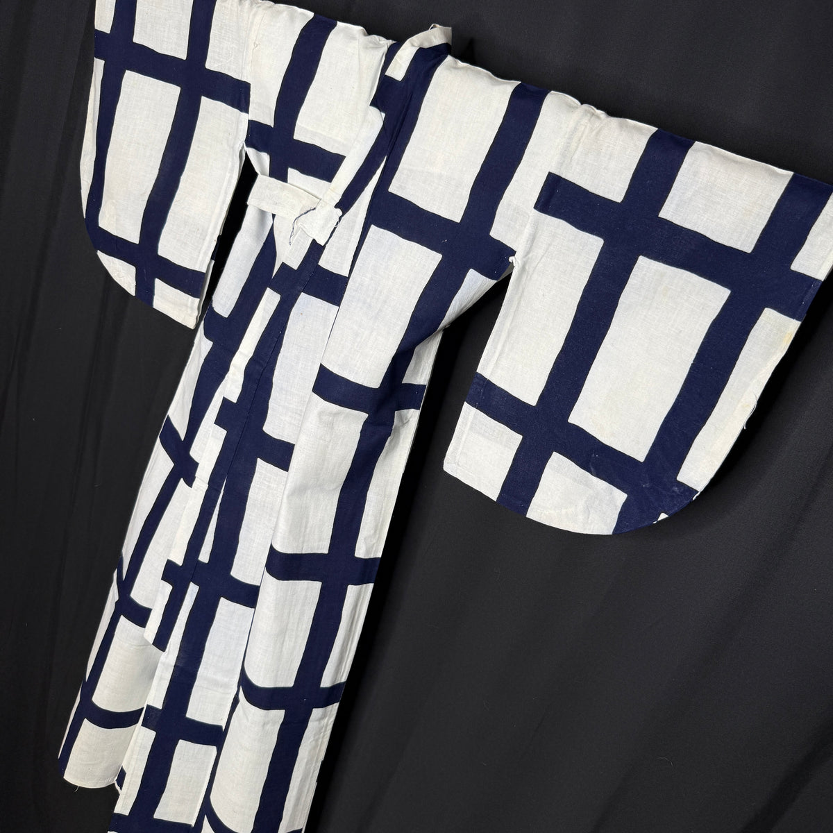 "Windowpane" Vintage Child's Yukata Kimono