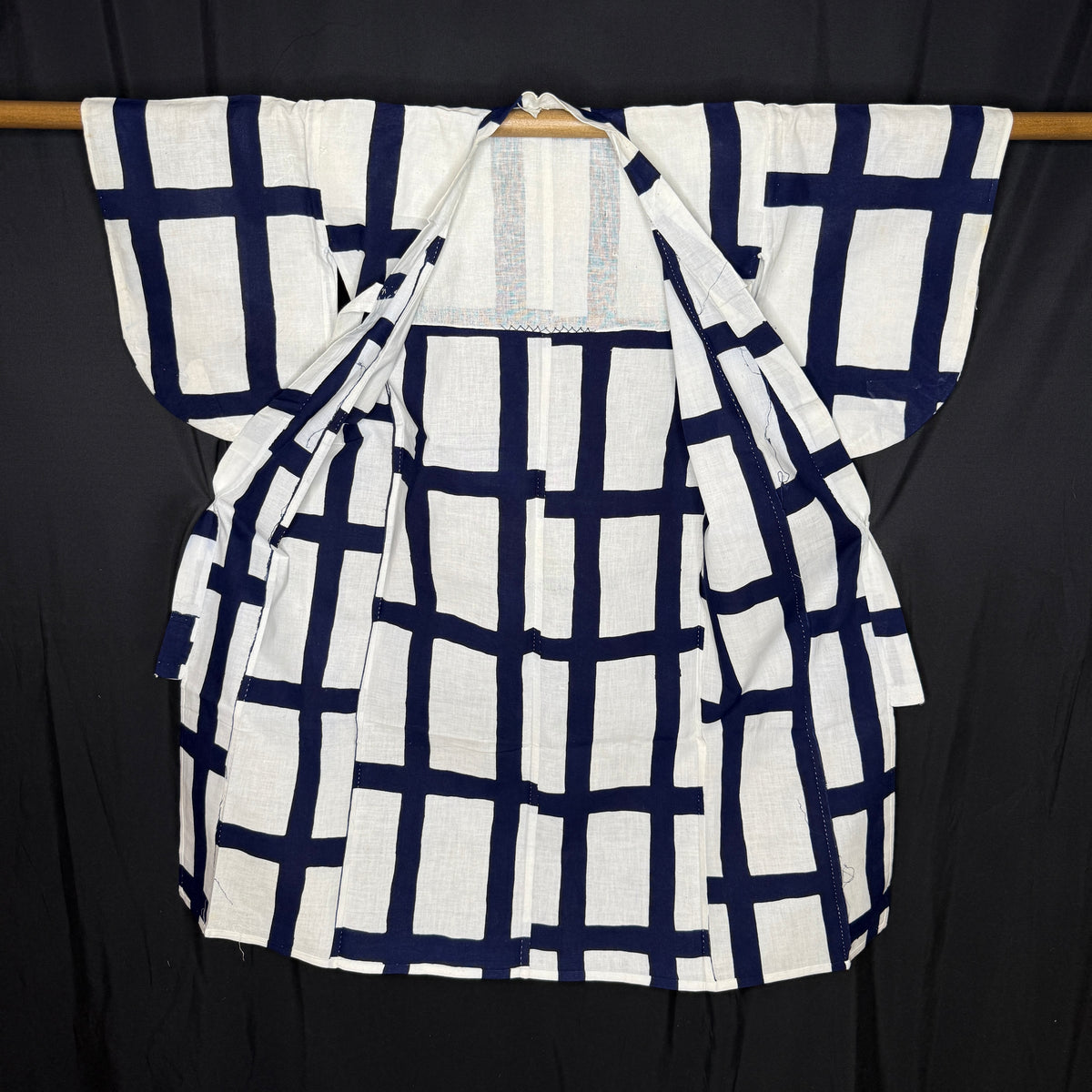 "Windowpane" Vintage Child's Yukata Kimono