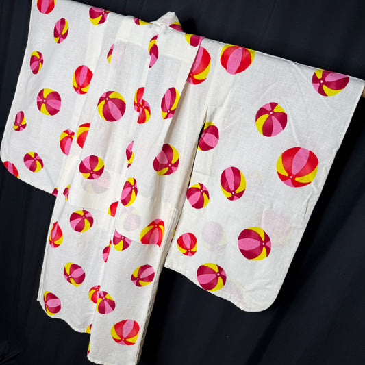 "Summer Bounce" Vintage Child's Yukata Kimono