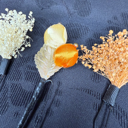 "Harvest Glow" Vintage Kanzashi Hair Pins
