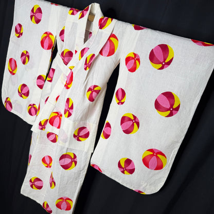 "Summer Bounce" Vintage Child's Yukata Kimono