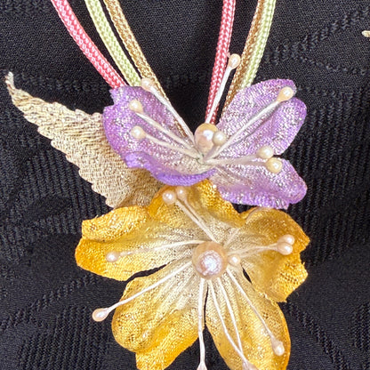 "Hikari no Hana" Vintage Kanzashi Hair Pins