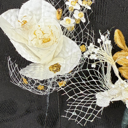"Winter Bride" Vintage Kanzashi Hair Pins
