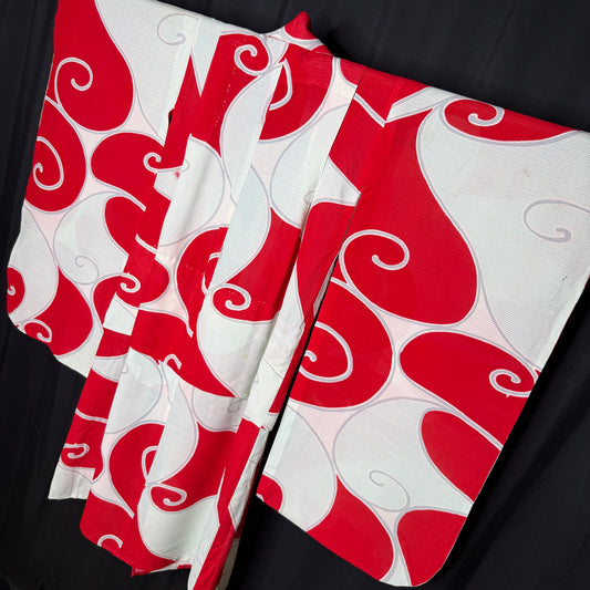 "Cherry Twist" Vintage Girl's Kimono