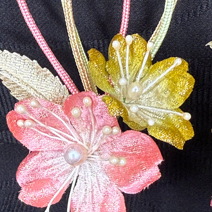 "Sakura Dawn" Vintage Kanzashi Hair Pins