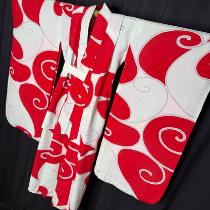 "Cherry Twist" Vintage Girl's Kimono